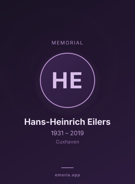 Memorial portrait of Hans-Heinrich Eilers