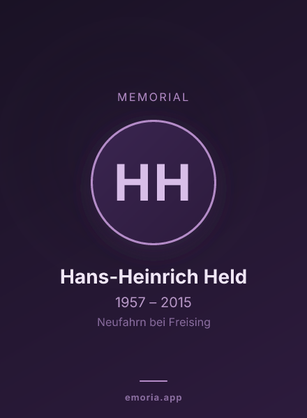 Memorial portrait of Hans-Heinrich Held