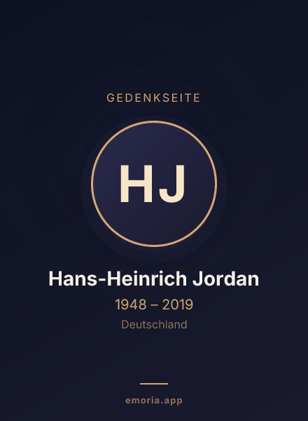 Gedenkportrait von Hans-Heinrich Jordan
