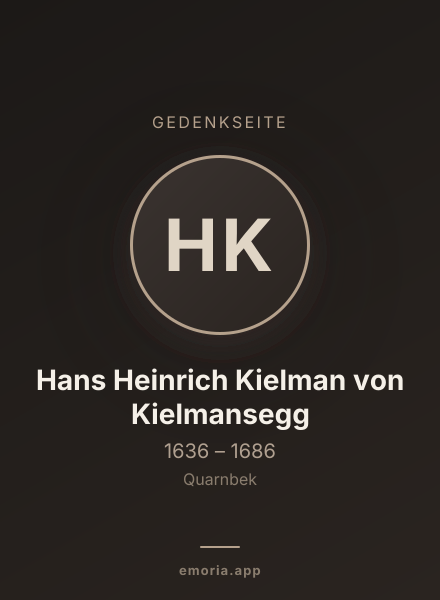 Gedenkportrait von Hans Heinrich Kielman von Kielmansegg