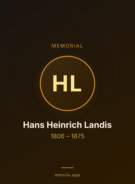 Memorial portrait of Hans Heinrich Landis