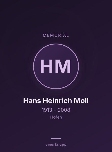 Memorial portrait of Hans Heinrich Moll