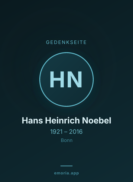 Gedenkportrait von Hans Heinrich Noebel