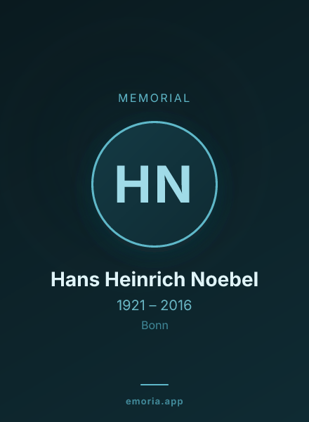 Memorial portrait of Hans Heinrich Noebel