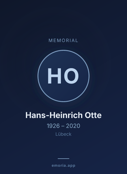 Memorial portrait of Hans-Heinrich Otte