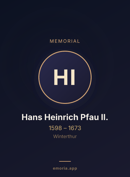 Memorial portrait of Hans Heinrich Pfau II.