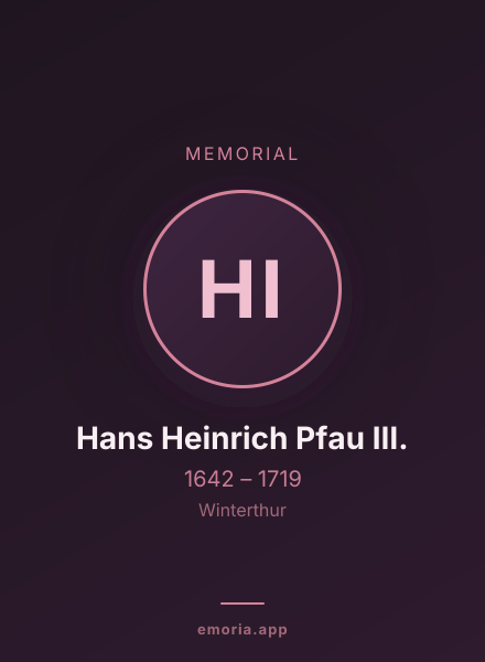 Memorial portrait of Hans Heinrich Pfau III.