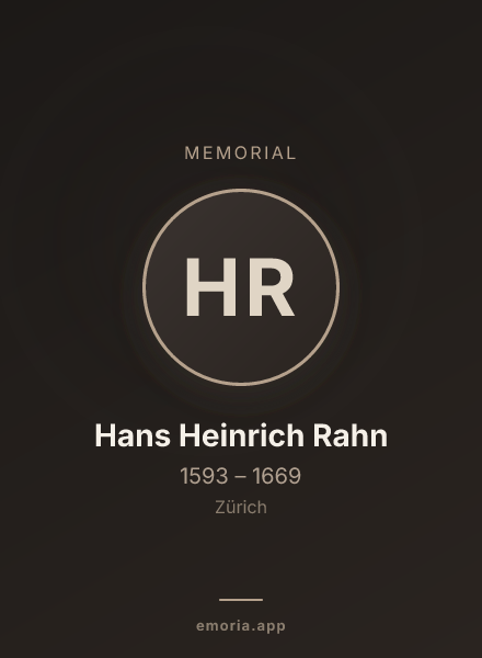 Memorial portrait of Hans Heinrich Rahn