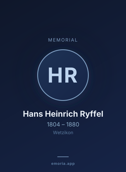 Memorial portrait of Hans Heinrich Ryffel