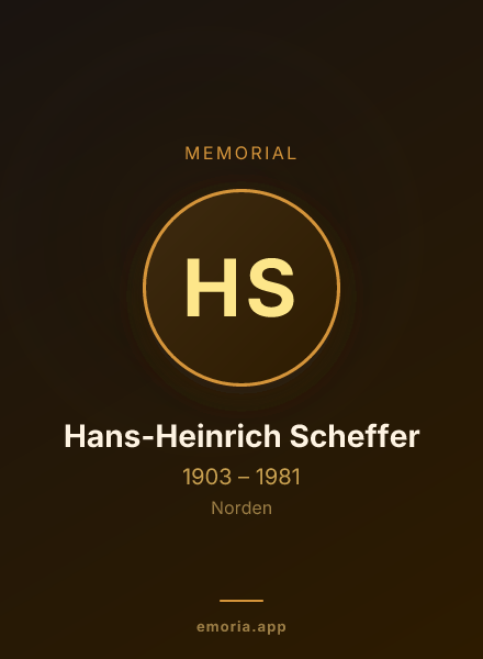 Memorial portrait of Hans-Heinrich Scheffer