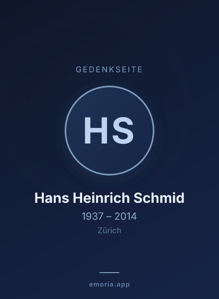 Gedenkportrait von Hans Heinrich Schmid