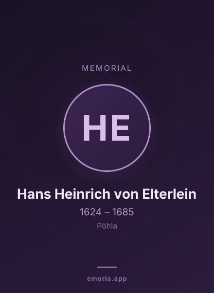 Memorial portrait of Hans Heinrich von Elterlein