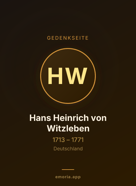 Gedenkportrait von Hans Heinrich von Witzleben