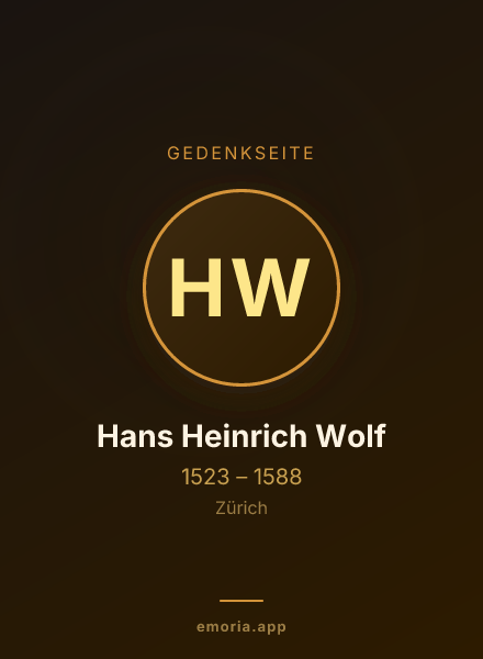Gedenkportrait von Hans Heinrich Wolf