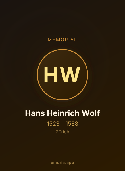 Memorial portrait of Hans Heinrich Wolf