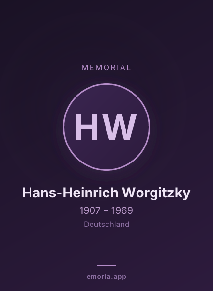 Memorial portrait of Hans-Heinrich Worgitzky