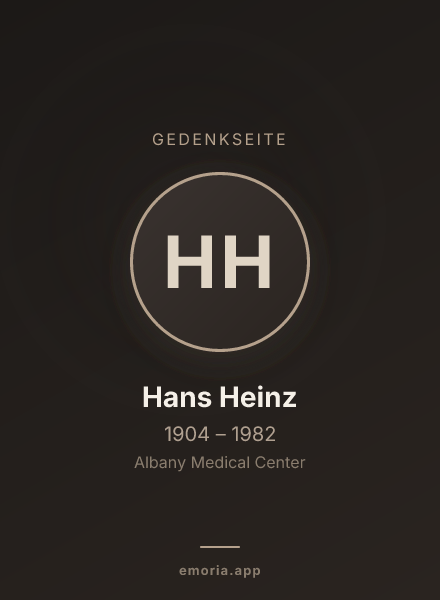 Gedenkportrait von Hans Heinz
