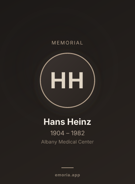 Memorial portrait of Hans Heinz