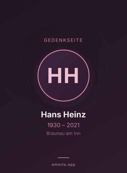 Gedenkportrait von Hans Heinz