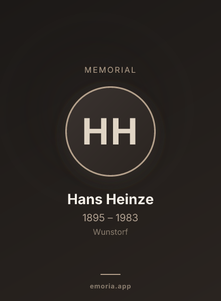 Memorial portrait of Hans Heinze