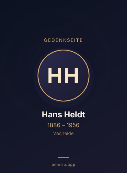 Gedenkportrait von Hans Heldt