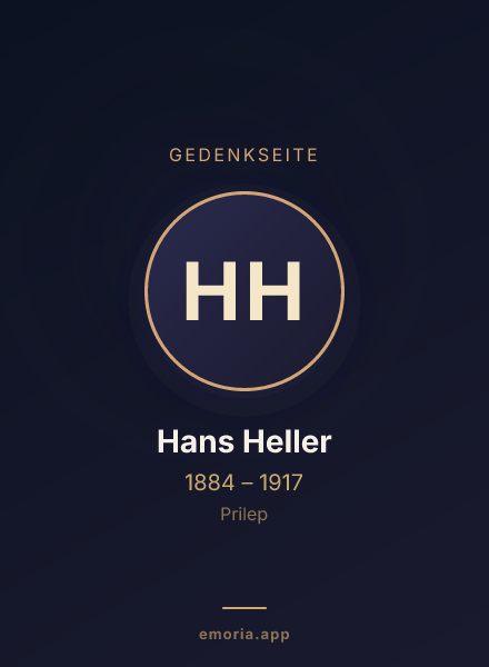 Gedenkportrait von Hans Heller