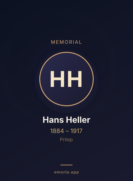 Memorial portrait of Hans Heller