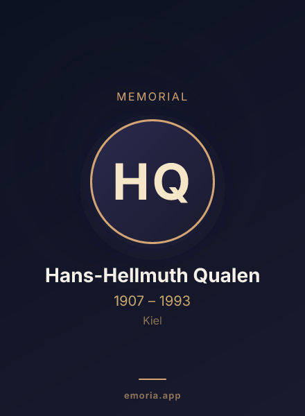 Memorial portrait of Hans-Hellmuth Qualen
