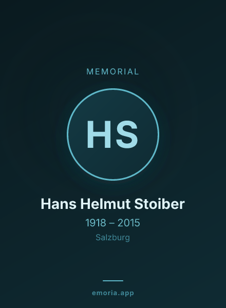 Memorial portrait of Hans Helmut Stoiber