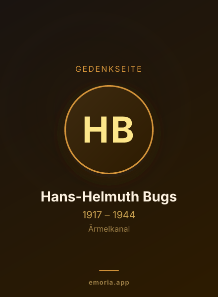Gedenkportrait von Hans-Helmuth Bugs
