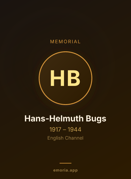 Memorial portrait of Hans-Helmuth Bugs