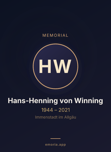 Memorial portrait of Hans-Henning von Winning
