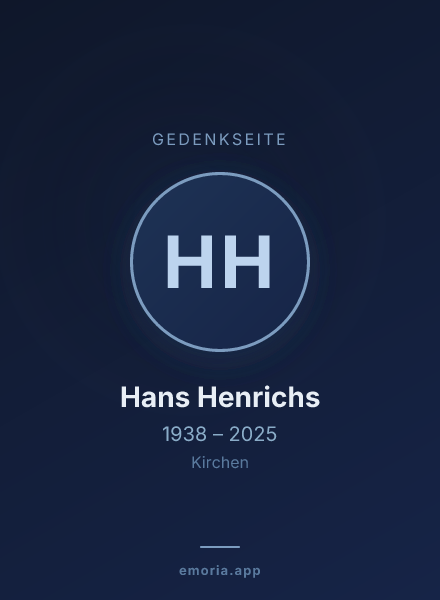 Gedenkportrait von Hans Henrichs