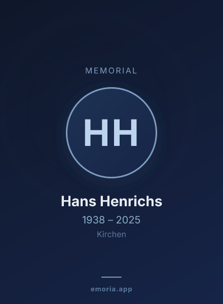 Memorial portrait of Hans Henrichs