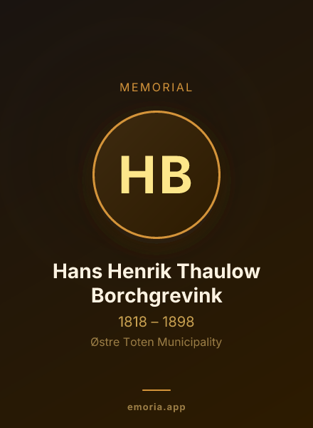 Memorial portrait of Hans Henrik Thaulow Borchgrevink