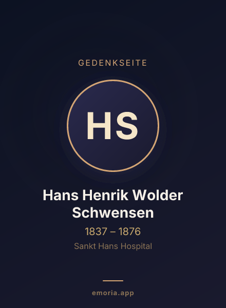 Gedenkportrait von Hans Henrik Wolder Schwensen