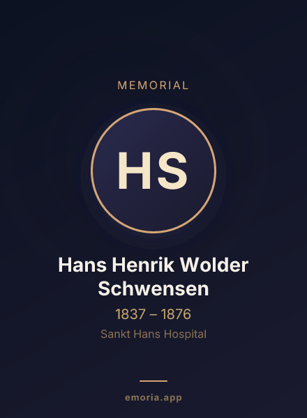 Memorial portrait of Hans Henrik Wolder Schwensen
