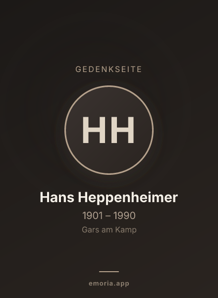 Gedenkportrait von Hans Heppenheimer