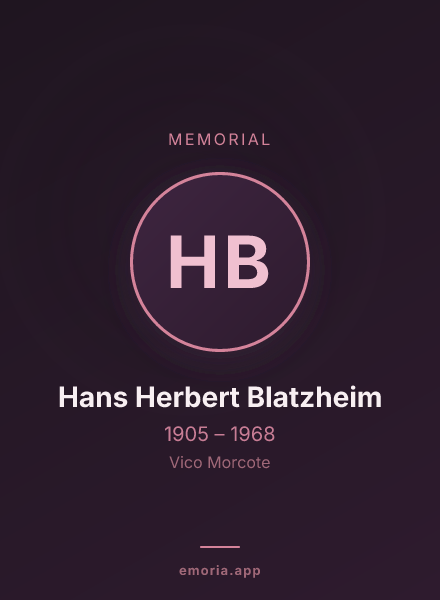 Memorial portrait of Hans Herbert Blatzheim