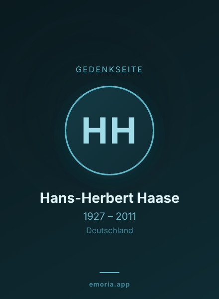 Gedenkportrait von Hans-Herbert Haase