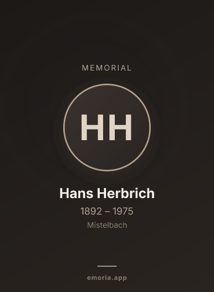 Memorial portrait of Hans Herbrich