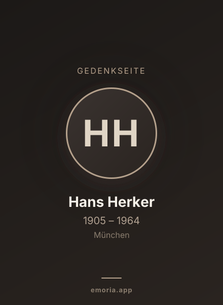 Gedenkportrait von Hans Herker