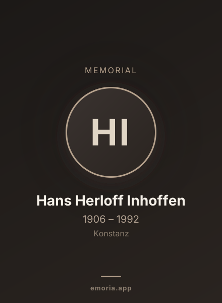Memorial portrait of Hans Herloff Inhoffen