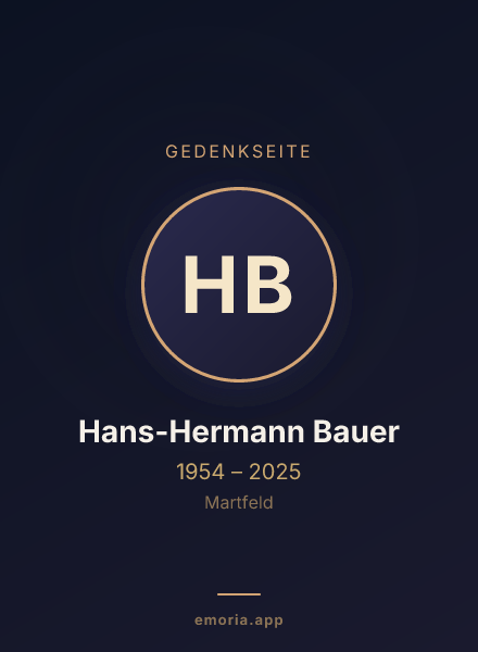 Gedenkportrait von Hans-Hermann Bauer