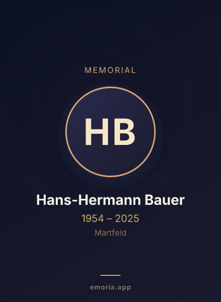 Memorial portrait of Hans-Hermann Bauer