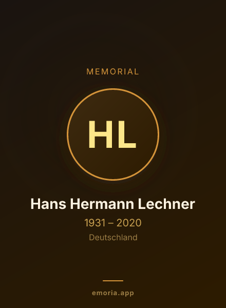 Memorial portrait of Hans Hermann Lechner