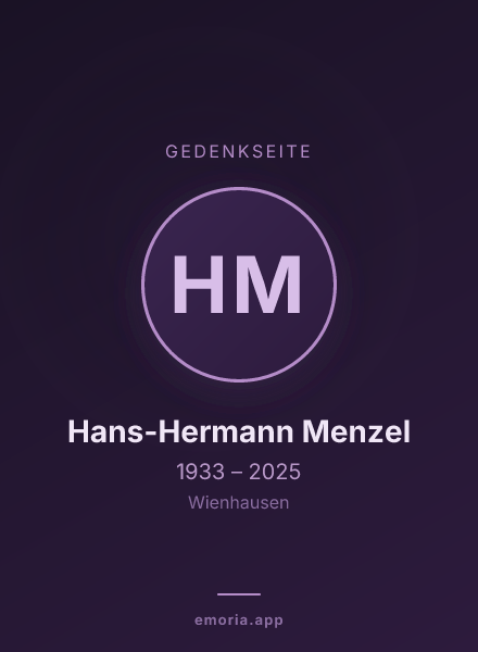 Gedenkportrait von Hans-Hermann Menzel