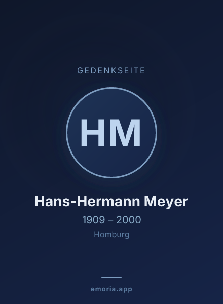 Gedenkportrait von Hans-Hermann Meyer