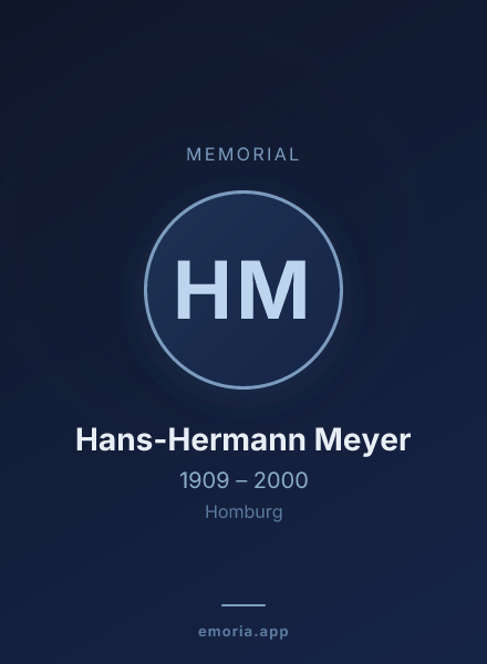 Memorial portrait of Hans-Hermann Meyer