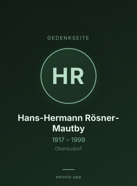 Gedenkportrait von Hans-Hermann Rösner-Mautby